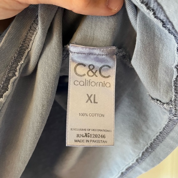 C&C California Women’s Kris Cropped Cotton Tee, X-Large, Forever Blue - Picture 10 of 11